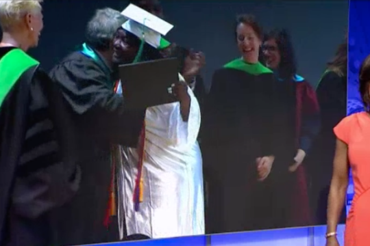 Channel 4 Video of 71 Year Old Grandmother Graduates from The Goodwill Excel Center