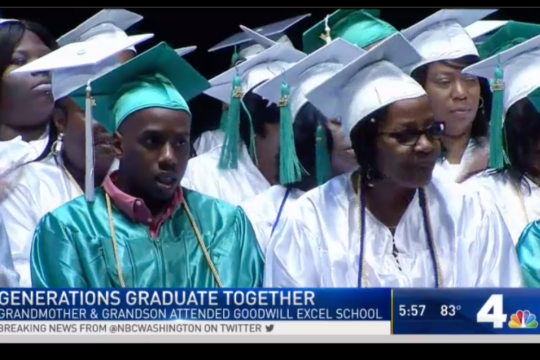 grandson and grandmother earn high school diplomas together