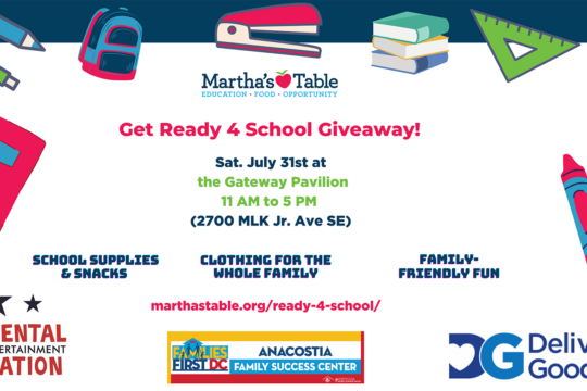 Martha's Table School Supplies Giveaway