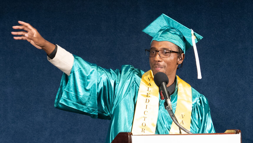 valedictorian Michael Jeffery